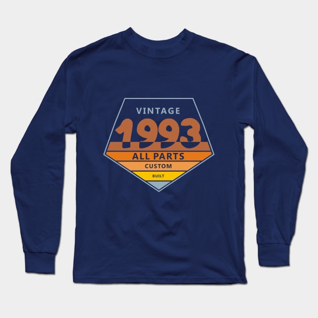 27th Birthday T-Shirt - Vintage 1993 Long Sleeve T-Shirt by Reshartinc